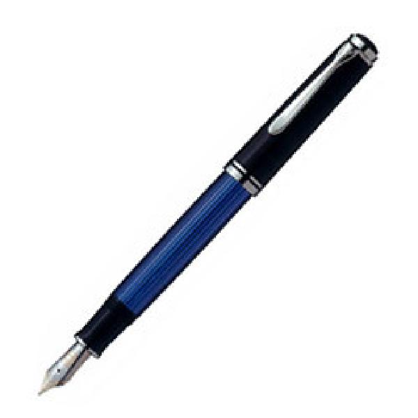 재팬픽-스베레인 M805 블루 줄무늬 만년필 F(가는 글씨)